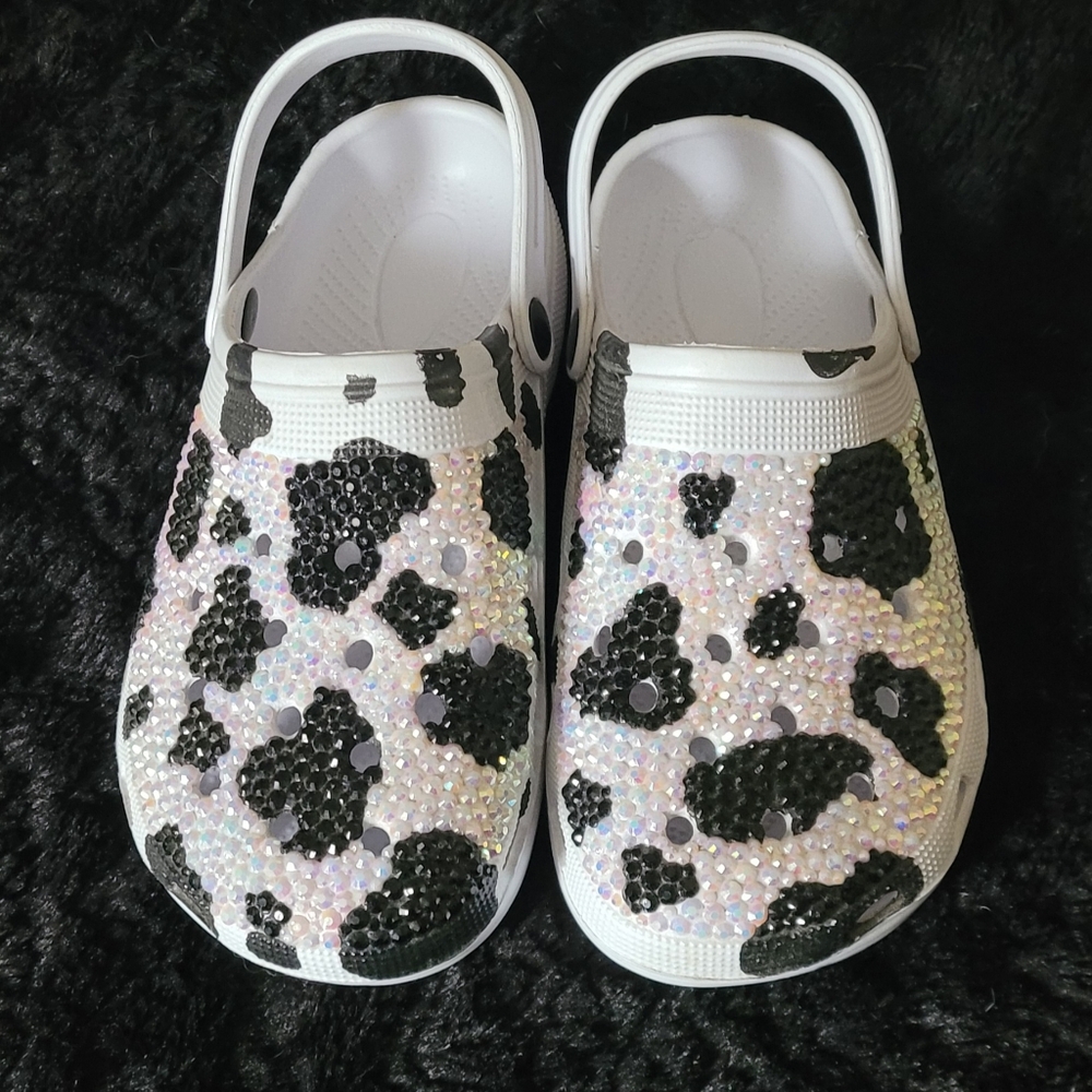 Bling Cow Inspired Crocs